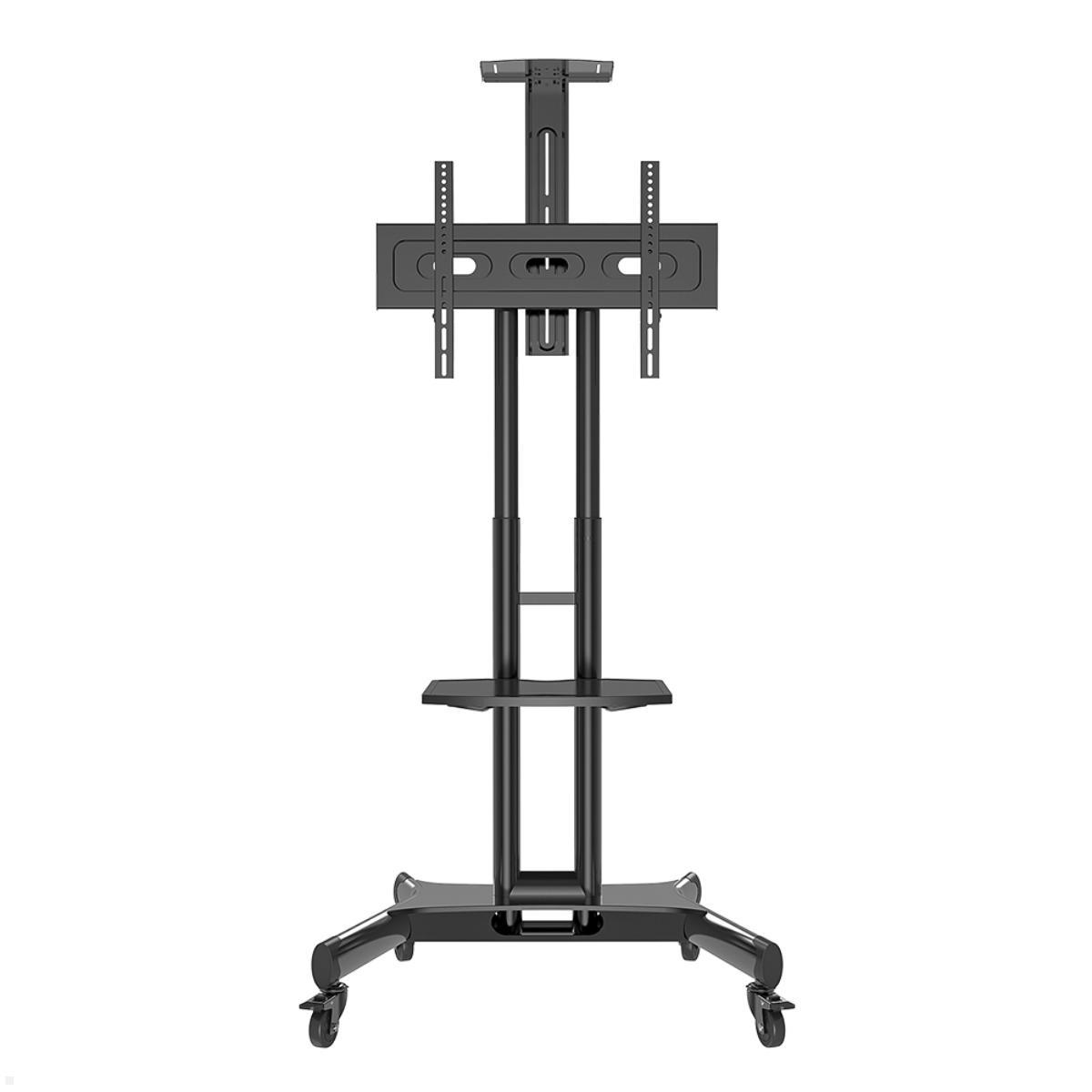 Neomounts NM-M1700BLACK mobiler Videokonferenz Monitorständer, schwarz, Frontansicht Neomounts NM-M1700BLACK mobiler Videokonferenz Monitorständer, schwarz, Frontansicht