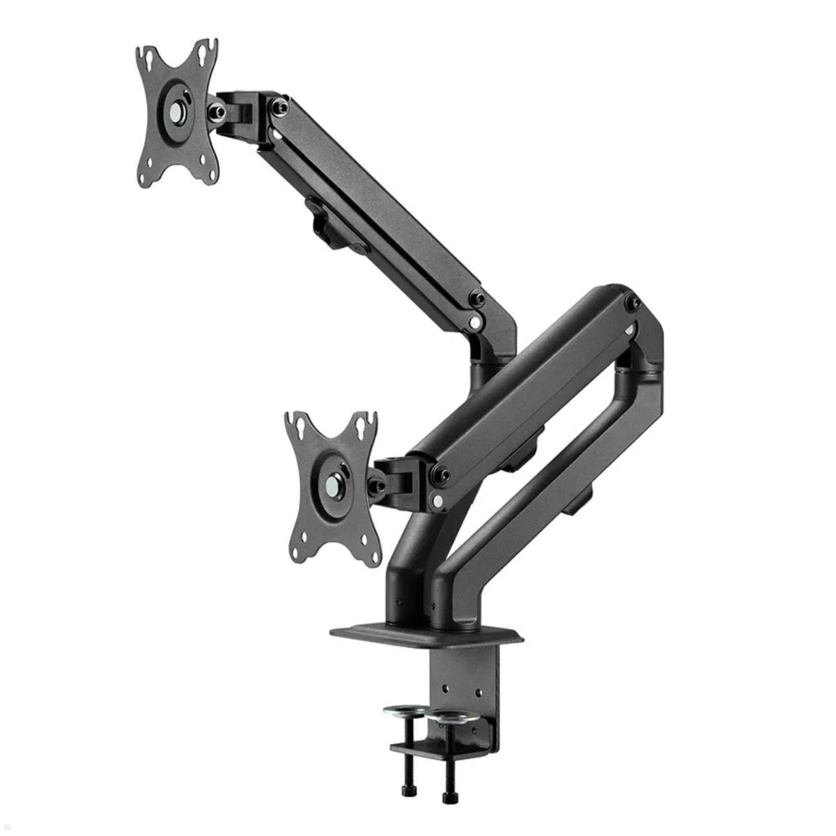 Neomounts FPMA-D650DBLACK Monitorhalterung für 2 Monitore bis 27 Zoll, Tischklemme Neomounts FPMA-D650DBLACK Monitorhalterung für 2 Monitore bis 27 Zoll, Tischklemme