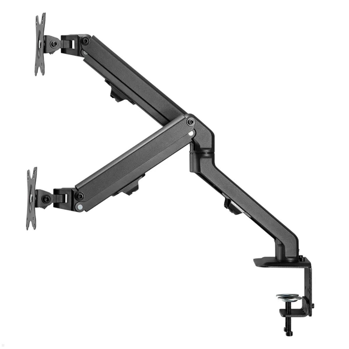 Neomounts FPMA-D650DBLACK Monitorhalterung für 2 Monitore bis 27 Zoll, Seitenansicht Neomounts FPMA-D650DBLACK Monitorhalterung für 2 Monitore bis 27 Zoll, Seitenansicht