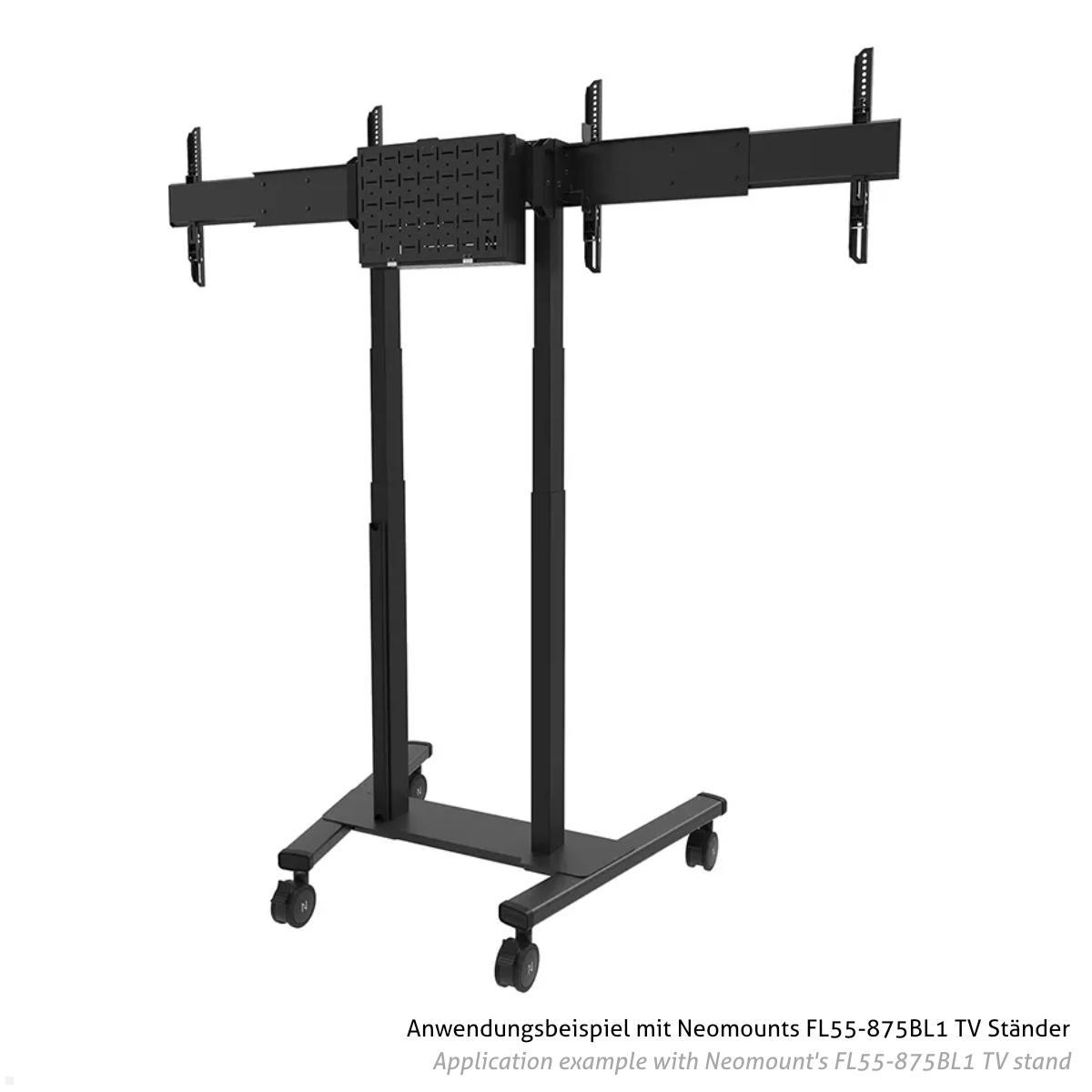 Neomounts ADM-875BL2 Zubehör VESA Adapter für Monitorhalter auf 2 Monitore, schwarz Anwendung FL55-875BL1  Neomounts ADM-875BL2 Zubehör VESA Adapter für Monitorhalter auf 2 Monitore, schwarz Anwendung FL55-875BL1