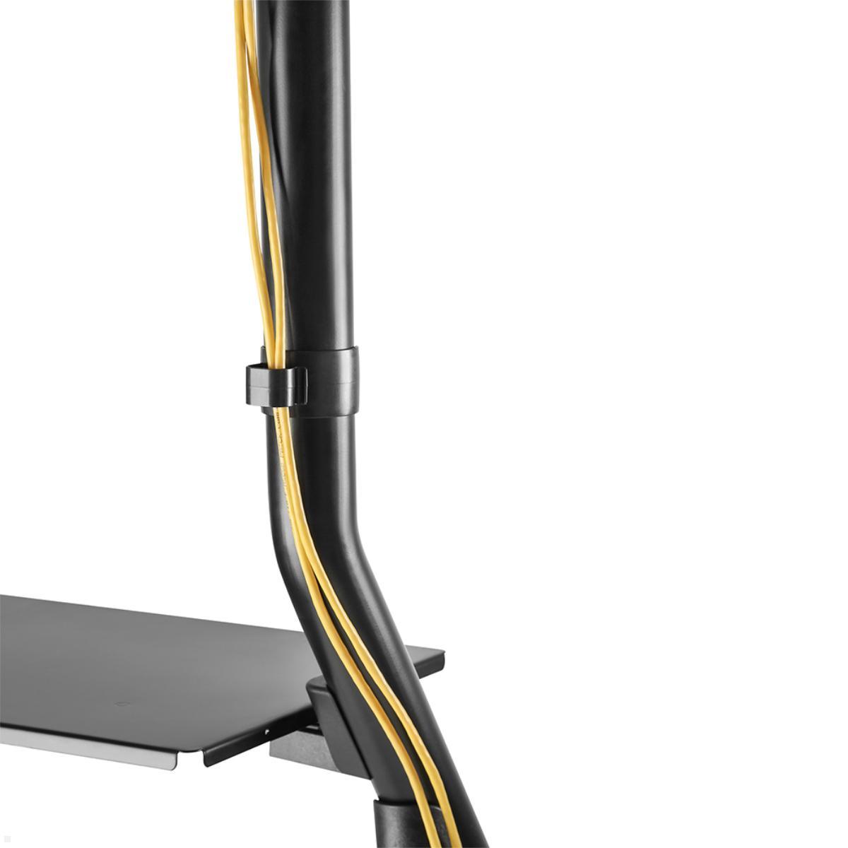 Neomounts NS-M3800BLACK Monitorständer mit Rollen & Ablage bis 100 Zoll, Kabelmanagement Neomounts NS-M3800BLACK Monitorständer mit Rollen & Ablage bis 100 Zoll, Kabelmanagement