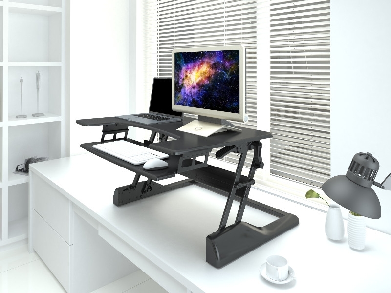 NewStar NS-WS100 Steh-Sitz Arbeitsplatz, schwarz Anwenung