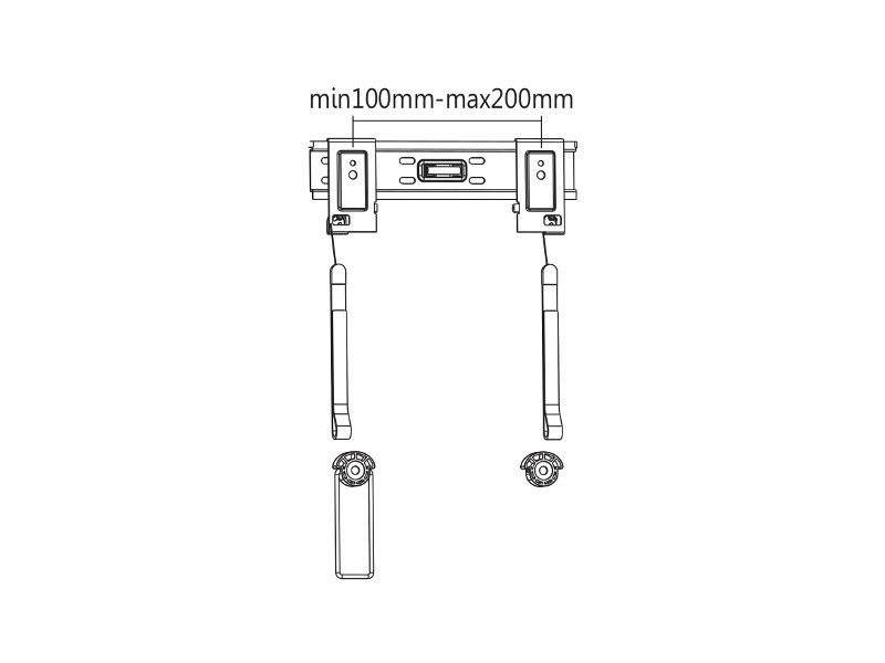 NewStar PLASMA-W820 Wandhalterung Zeichnung