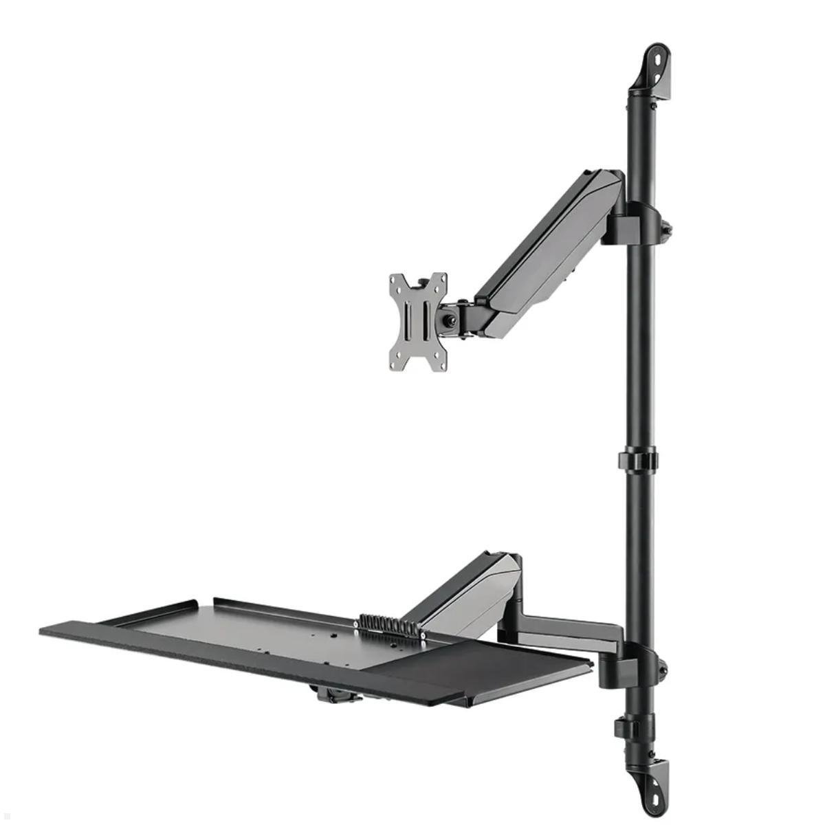 Neomounts WL90-325BL1 wandmontierter Arbeitsplatz für Bildschirme bis 32 Zoll Neomounts WL90-325BL1 wandmontierter Arbeitsplatz für Bildschirme bis 32 Zoll