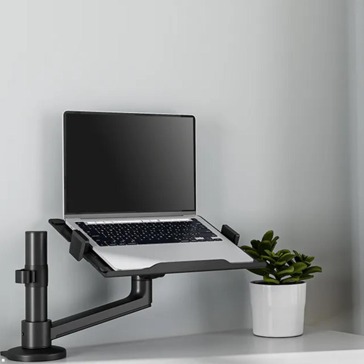 Neomounts DS20-425BL1 Laptop-Tischhalterung, schwarz, Anwendungsbeispiel Neomounts DS20-425BL1 Laptop-Tischhalterung, schwarz, Anwendungsbeispiel