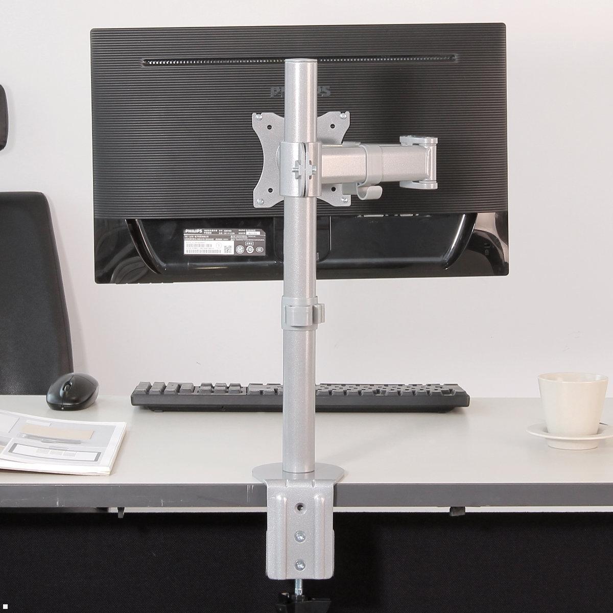 Neomounts Select NM-D135 Monitor Tischhalterung, silber, Rückansicht Neomounts Select NM-D135 Monitor Tischhalterung, silber, Rückansicht