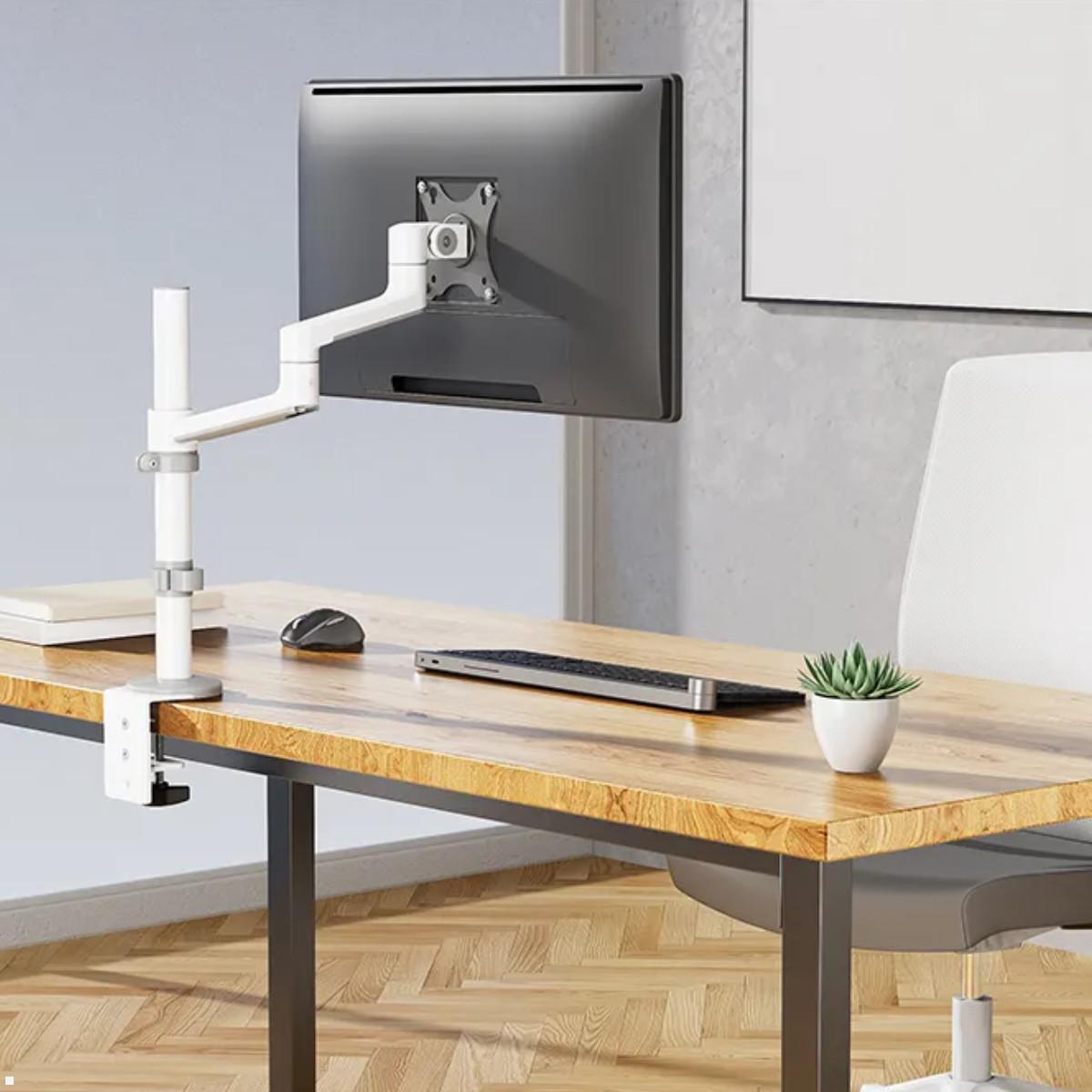 Neomounts DS60-425WH1 Monitor Tischhalterung 17-27 Zoll, weiß, Anwendungsbeispiel Neomounts DS60-425WH1 Monitor Tischhalterung 17-27 Zoll, weiß, Anwendungsbeispiel