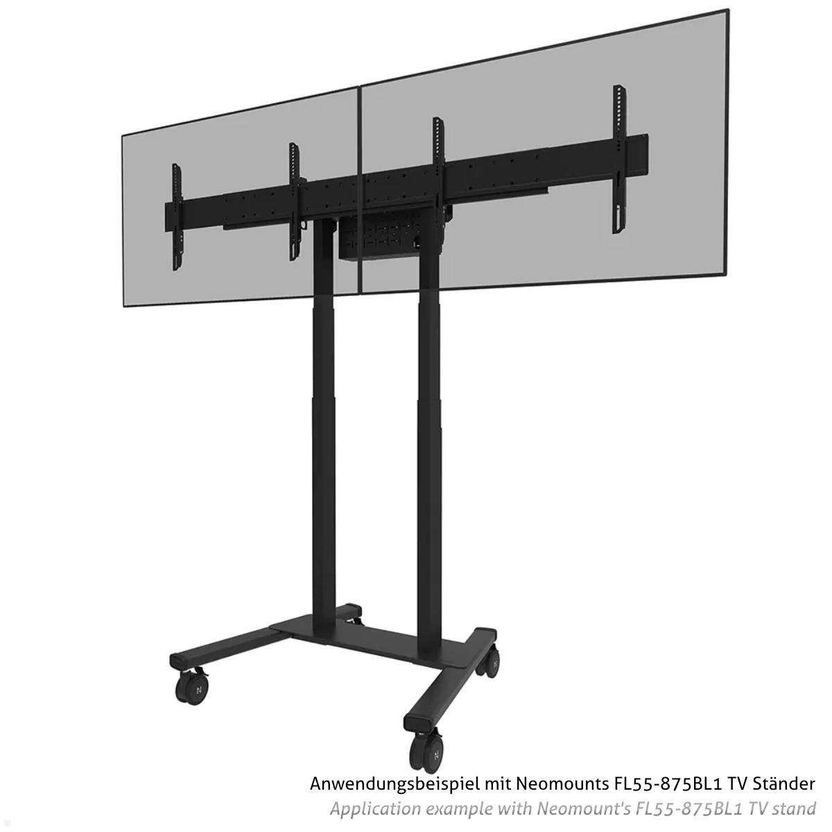 Neomounts ADM-875BL2 Zubehör VESA Adapter für Monitorhalter auf 2 Monitore, schwarz Anwendung mit Neomounts TV Ständer Neomounts ADM-875BL2 Zubehör VESA Adapter für Monitorhalter auf 2 Monitore, schwarz Anwendung mit Neomounts TV Ständer