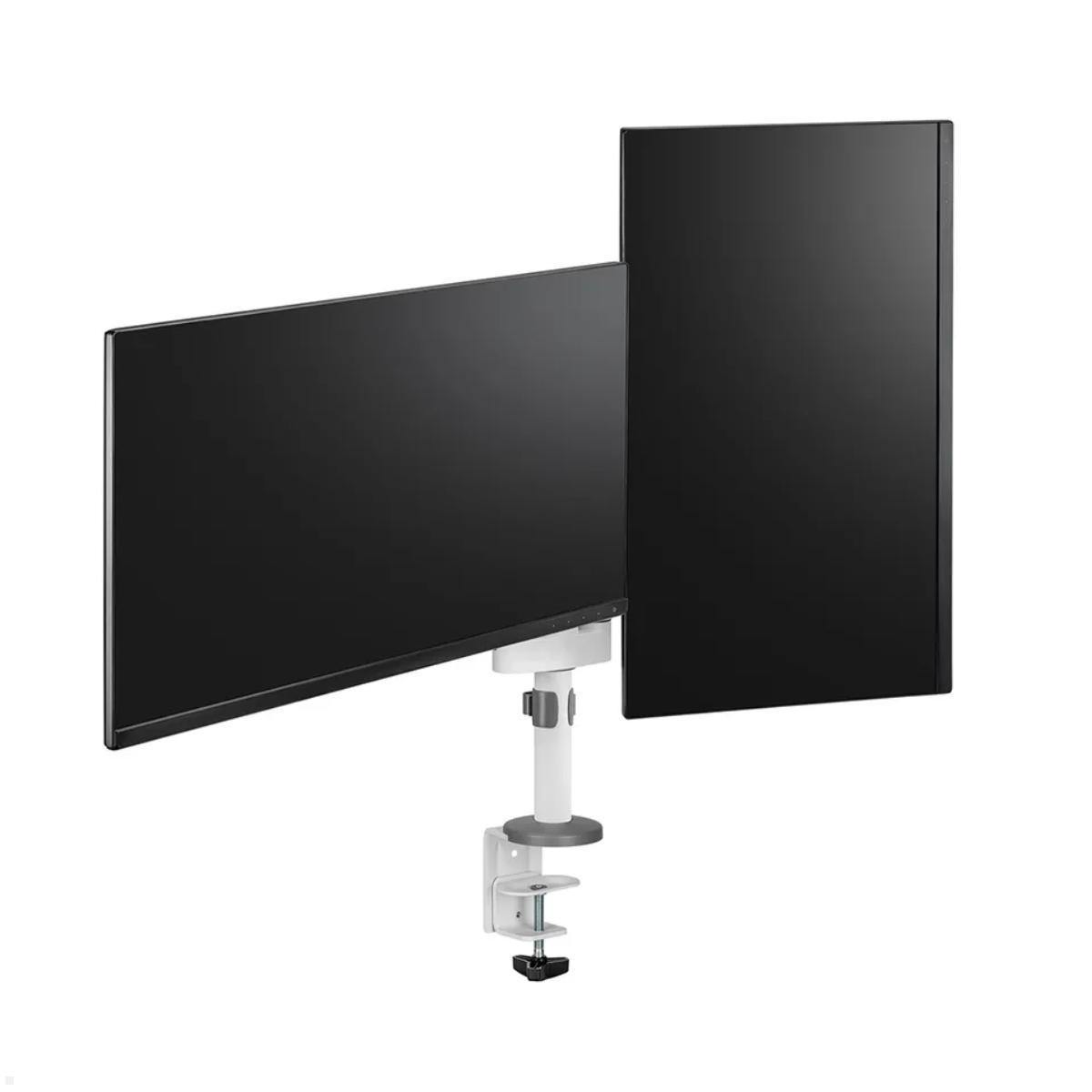 Neomounts DS60-425WH2 Monitorhalter für 2 Monitore nebeneinander bis 27 Zoll, Einstellungen Neomounts DS60-425WH2 Monitorhalter für 2 Monitore nebeneinander bis 27 Zoll, Einstellungen