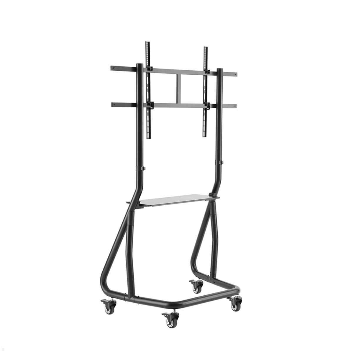 Neomounts NS-M3800BLACK Monitorständer mit Rollen & Ablage bis 100 Zoll, mit Ablage Neomounts NS-M3800BLACK Monitorständer mit Rollen & Ablage bis 100 Zoll, mit Ablage