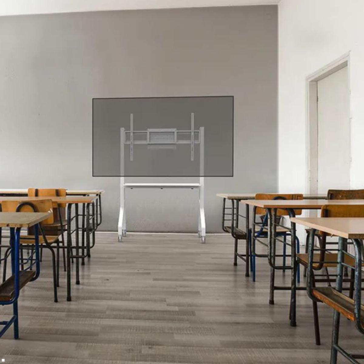 Neomounts FL50-525WH1 mobiler TV Bodenständer von 55 bis 86 Zoll, weiß Anwendung Schule Neomounts FL50-525WH1 mobiler TV Bodenständer von 55 bis 86 Zoll, weiß Anwendung Schule