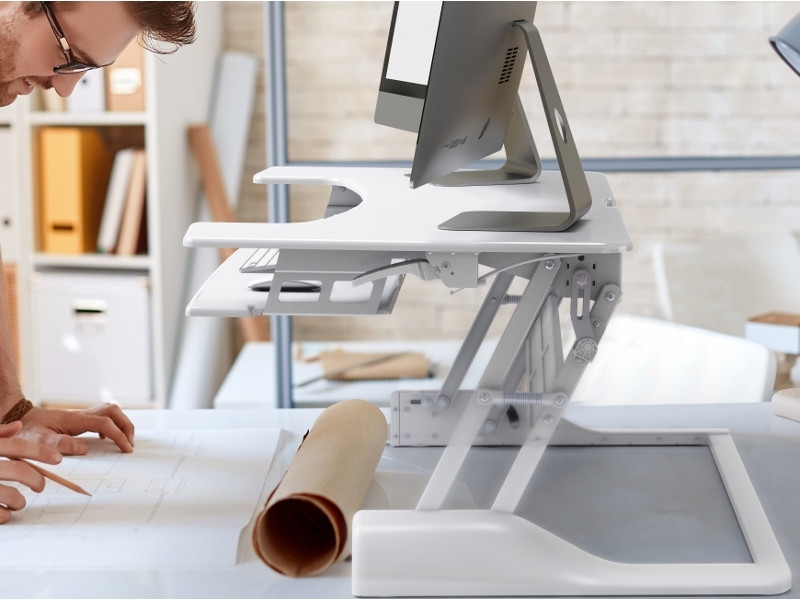 Neomounts NS-WS100WHITE Steh-Sitz Arbeitsplatz höhenverstellbar