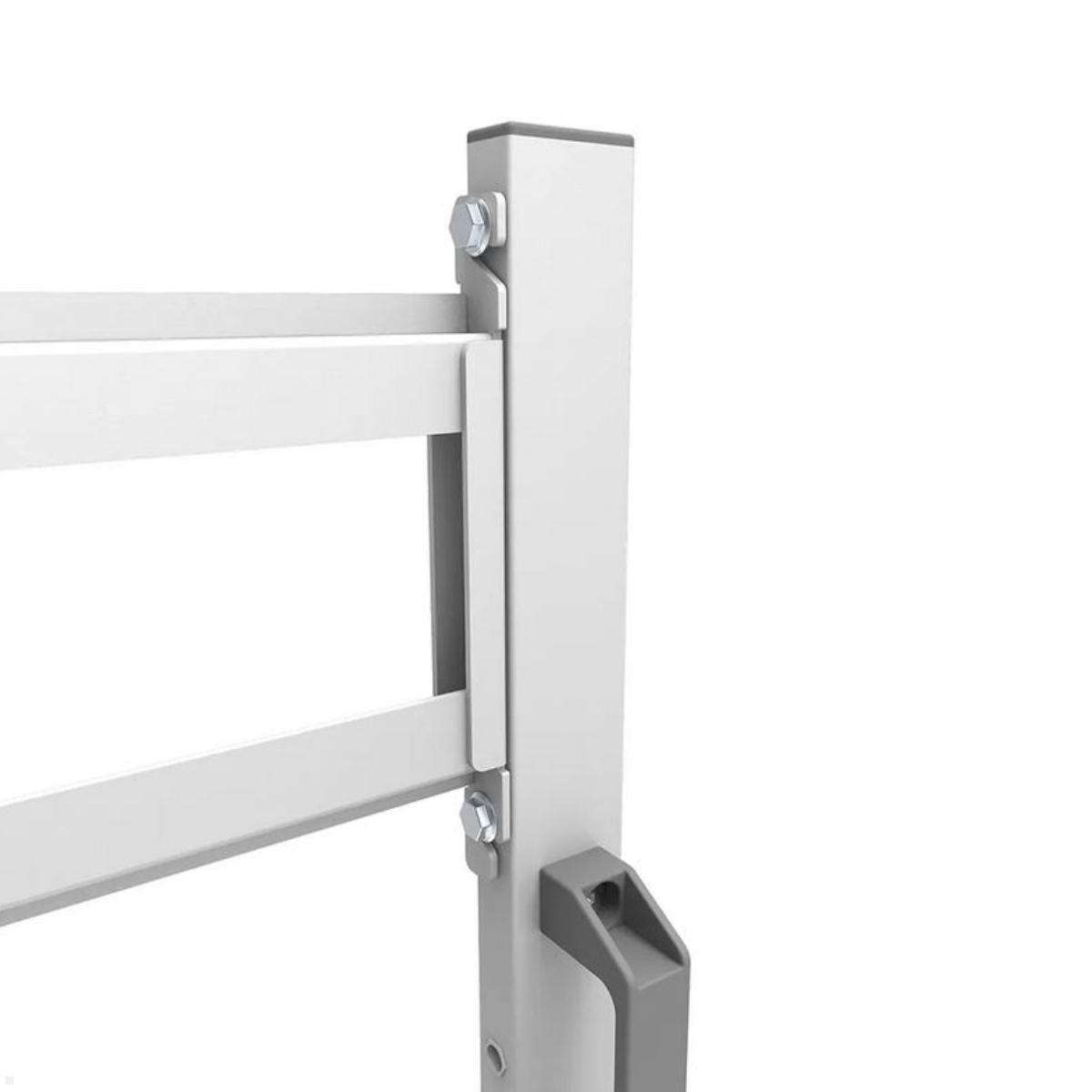 Neomounts FL50-525WH1 mobiler TV Bodenständer von 55 bis 86 Zoll, weiß Detailansicht Neomounts FL50-525WH1 mobiler TV Bodenständer von 55 bis 86 Zoll, weiß Detailansicht