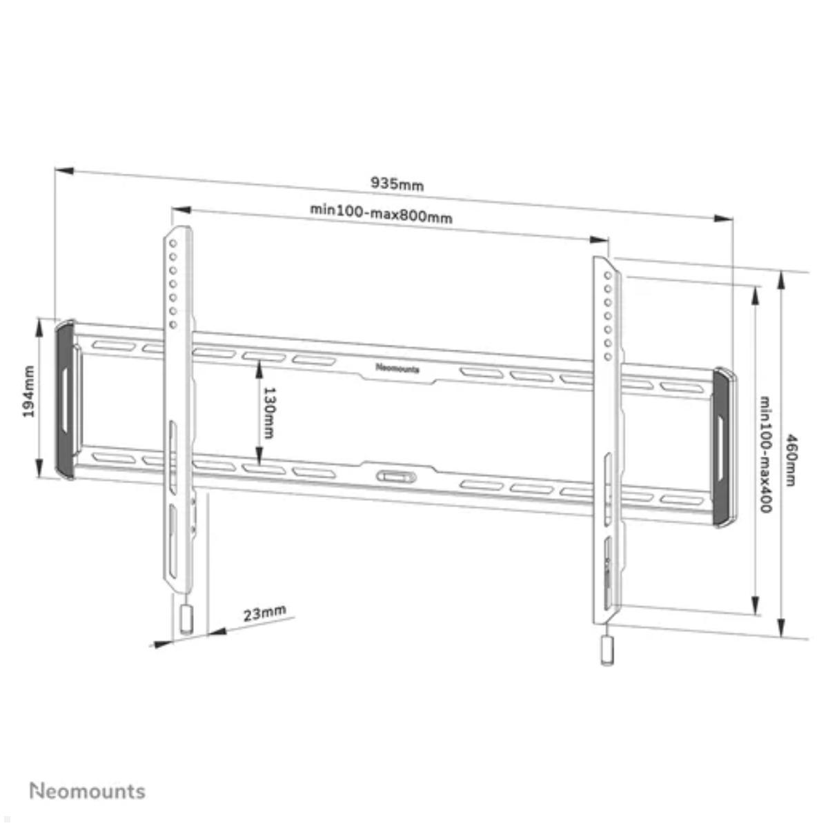 Flache TV Wandhalterung, Neomounts WL30-550BL18, schwarz, Technische Zeichnung Flache TV Wandhalterung, Neomounts WL30-550BL18, schwarz, Technische Zeichnung