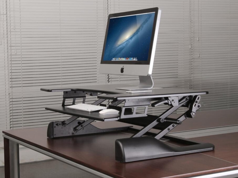 NewStar NS-WS100 Steh-Sitz Arbeitsplatz, schwarz front