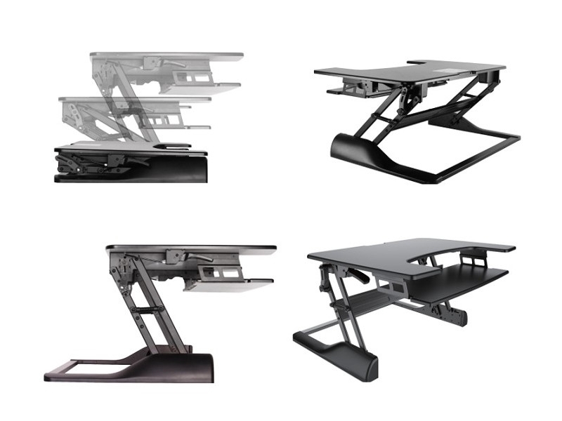 NewStar NS-WS100 Steh-Sitz Arbeitsplatz, schwarz höhenverstellung