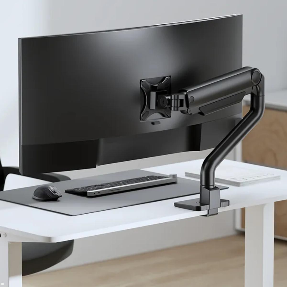 Neomounts DS70S-950BL1 Monitor Tischhalterung 17 - 49 Zoll, schwarz, Anwendungsbeispiel Neomounts DS70S-950BL1 Monitor Tischhalterung 17 - 49 Zoll, schwarz, Anwendungsbeispiel