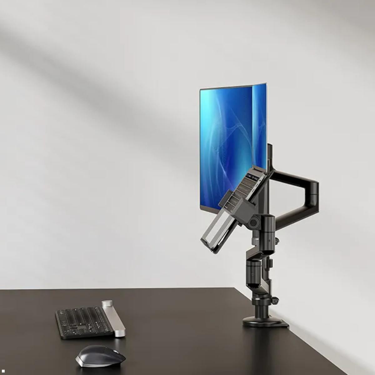 Neomounts DS20-425BL2 Monitor-/ Laptop-Tischhalterung, schwarz, Anwendungsbeispiel Neomounts DS20-425BL2 Monitor-/ Laptop-Tischhalterung, schwarz, Anwendungsbeispiel