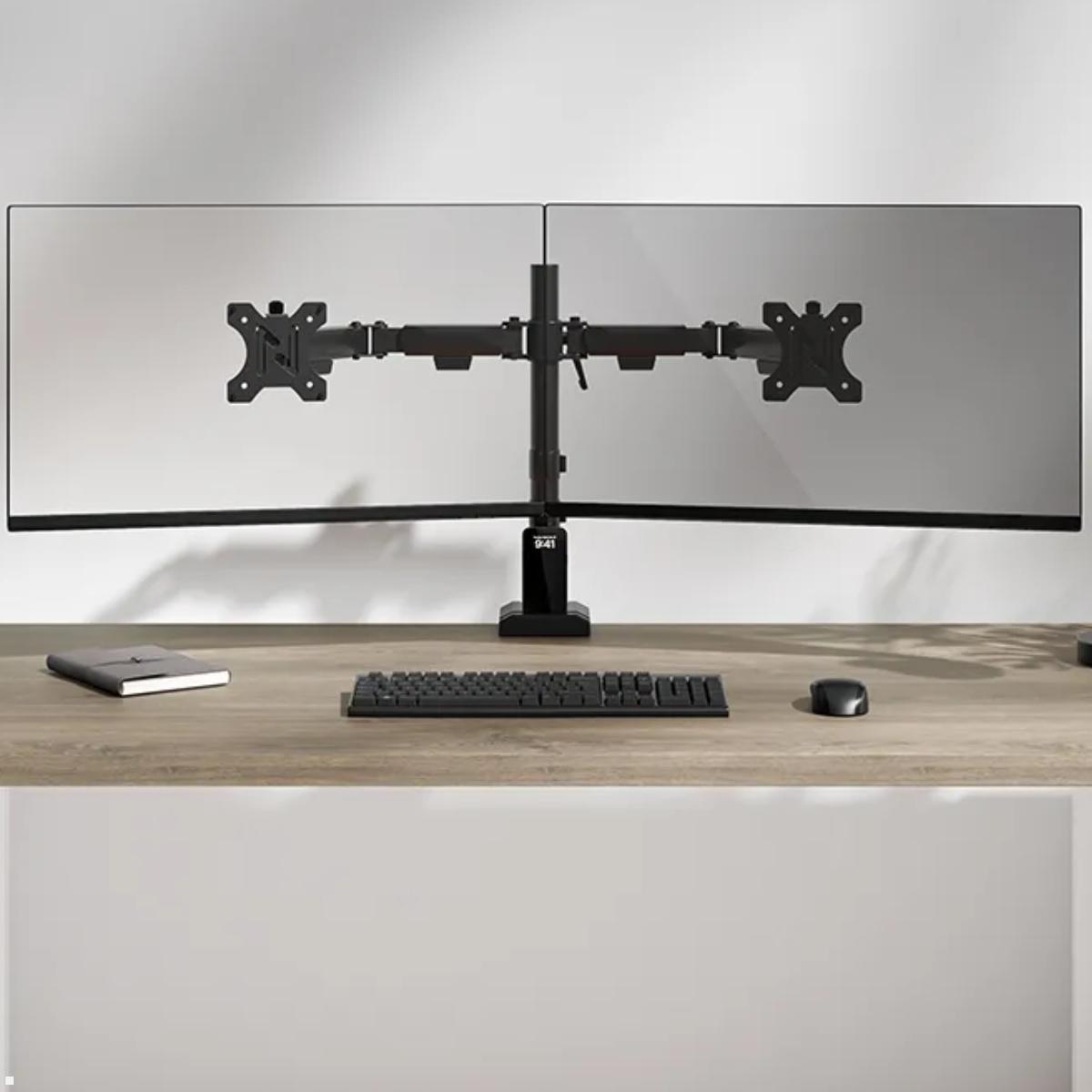 Neomounts NERO DS60-600BL2 Monitorhalter für 2 Monitore, Anwendungsbeispiel Neomounts NERO DS60-600BL2 Monitorhalter für 2 Monitore, Anwendungsbeispiel