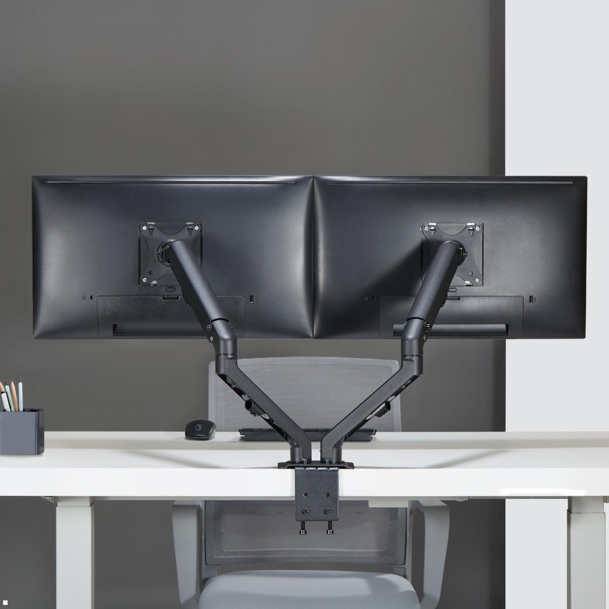 Neomounts FPMA-D650DBLACK Monitorhalterung für 2 Monitore bis 27 Zoll, Büro Neomounts FPMA-D650DBLACK Monitorhalterung für 2 Monitore bis 27 Zoll, Büro