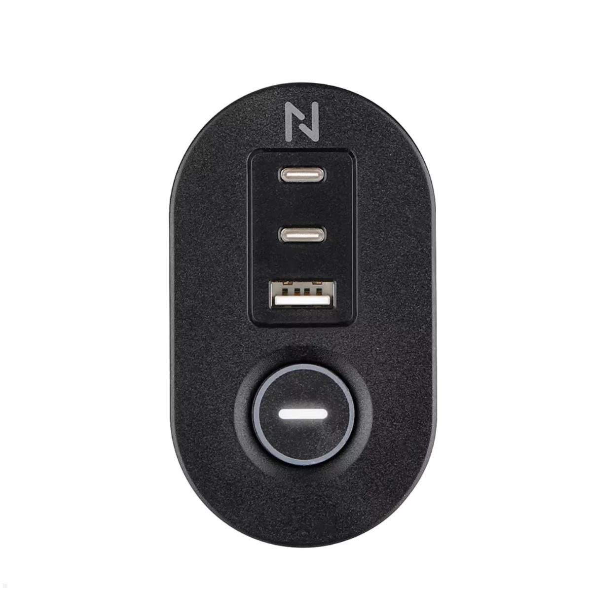 Neomounts VOLT Tischsteckdose DS22-840BL6 mit Klemme, USB-Ladeports Neomounts VOLT Tischsteckdose DS22-840BL6 mit Klemme, USB-Ladeports