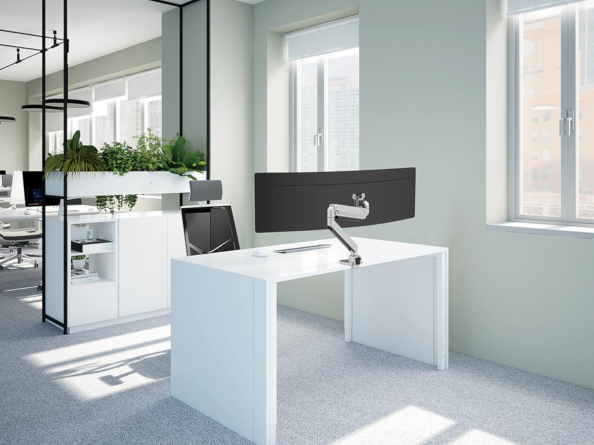 NewStar NM-D775SILVERPLUS Tischhalterung für Curved Monitore bis 49“, silber Beispiel Office NewStar NM-D775SILVERPLUS Tischhalterung für Curved Monitore bis 49“, silber Beispiel Office