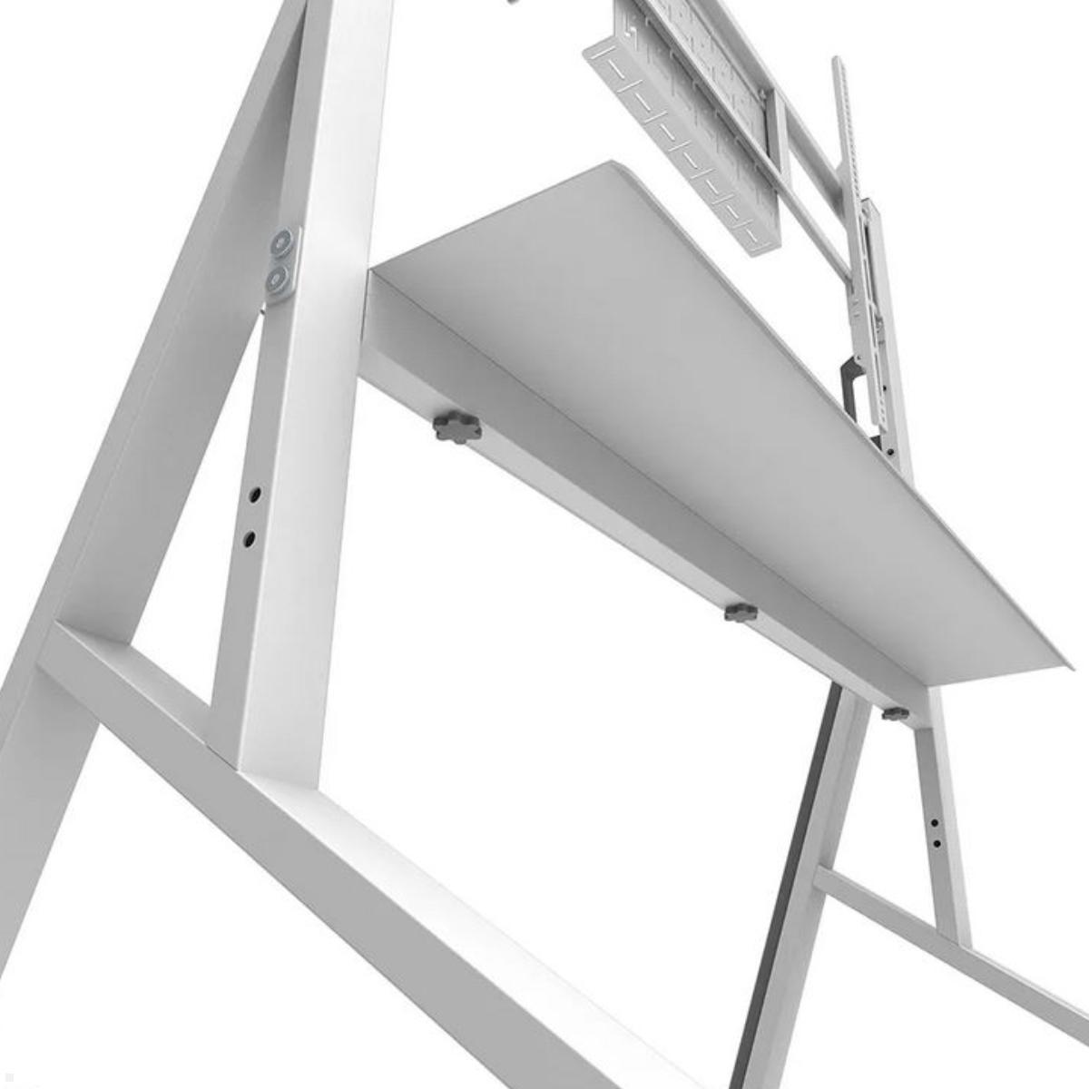 Neomounts FL50-525WH1 mobiler TV Bodenständer von 55 bis 86 Zoll, weiß Detailansicht Neomounts FL50-525WH1 mobiler TV Bodenständer von 55 bis 86 Zoll, weiß Detailansicht