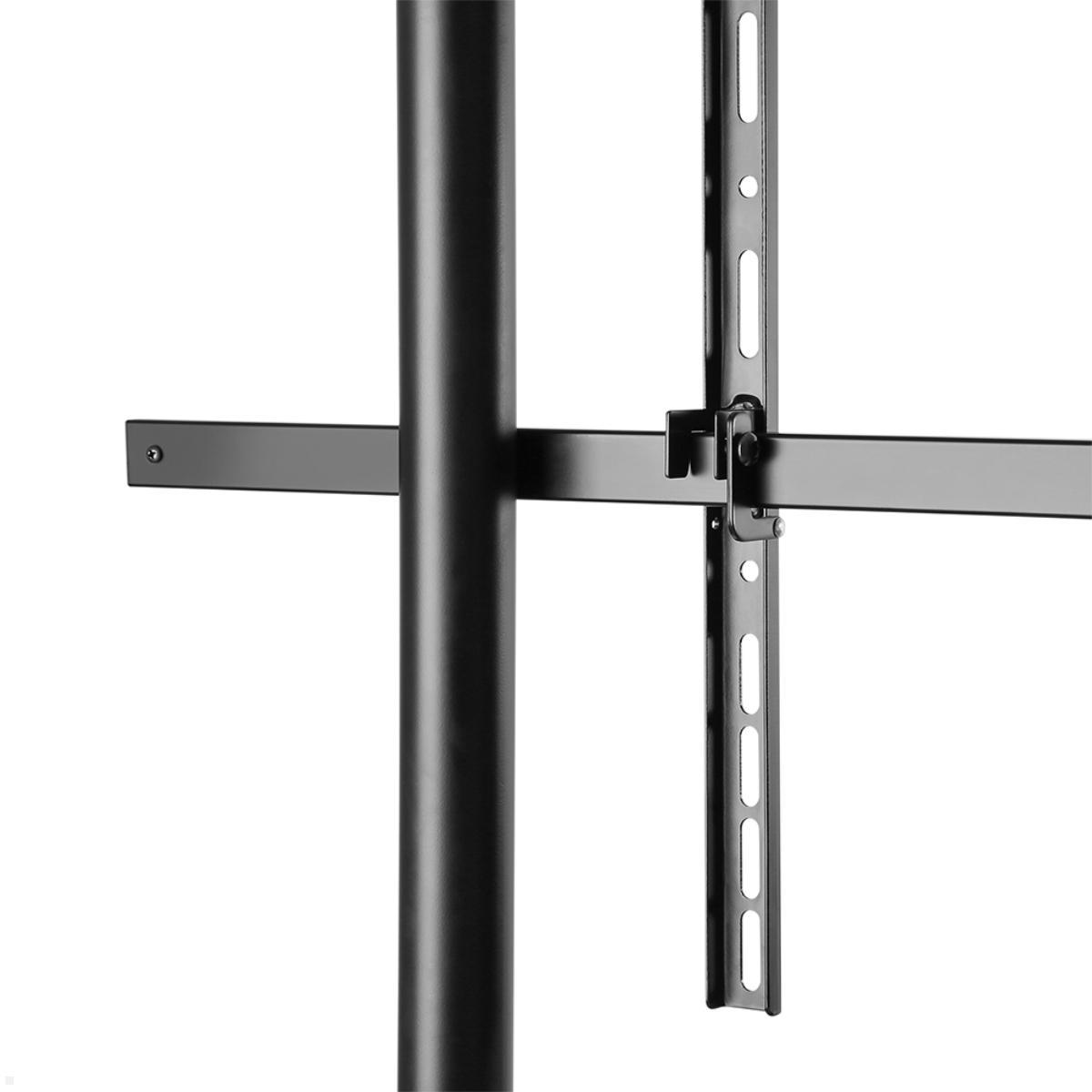 Neomounts NS-M3800BLACK Monitorständer mit Rollen & Ablage bis 100 Zoll, Detail Neomounts NS-M3800BLACK Monitorständer mit Rollen & Ablage bis 100 Zoll, Detail