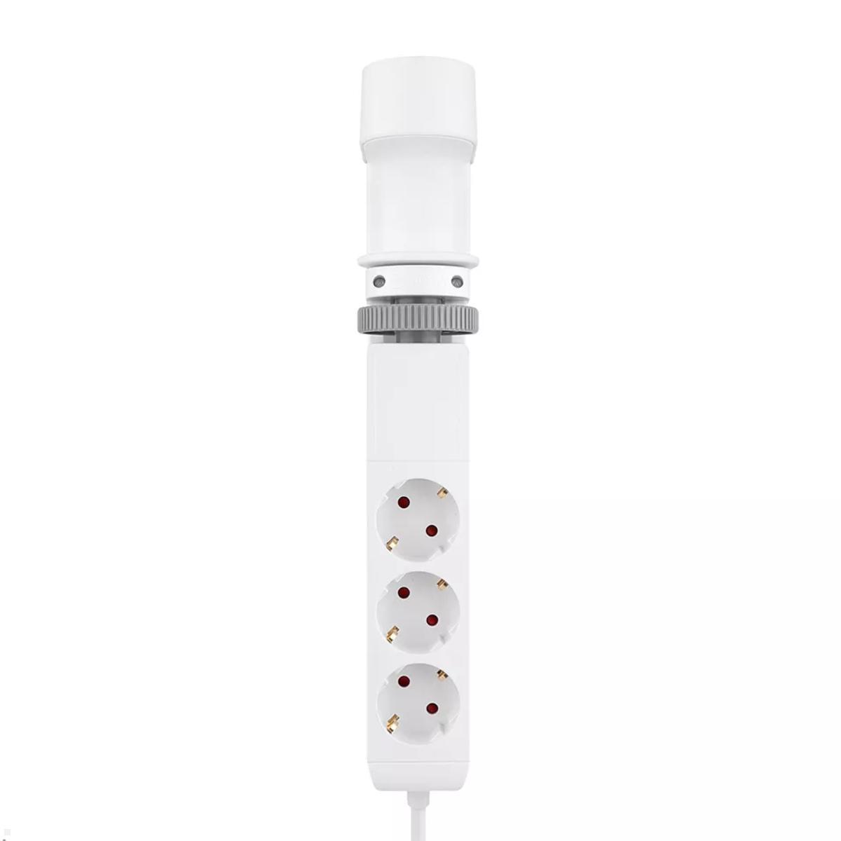 Neomounts DS22-840WH6 Tischsteckdose mit Klemme und USB A/ C, Vorderansicht Neomounts DS22-840WH6 Tischsteckdose mit Klemme und USB A/ C, Vorderansicht