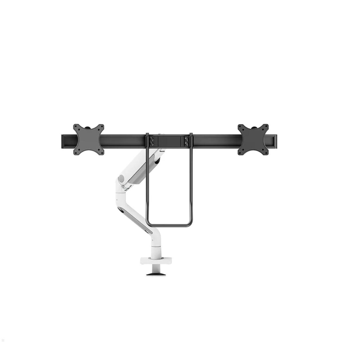Neomounts DS75S-950WH2 Monitorhalterung für 2 Monitore bis 27 Zoll, weiß, Frontansicht Neomounts DS75S-950WH2 Monitorhalterung für 2 Monitore bis 27 Zoll, weiß, Frontansicht