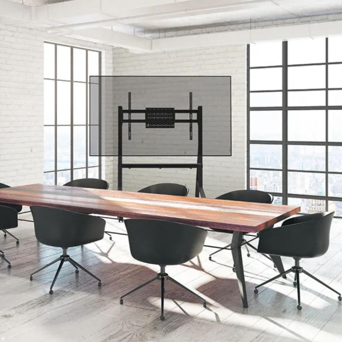 Neomounts FL50-525BL1 mobiler TV Bodenständer von 55 bis 86 Zoll, schwarz Anwendungsbeispiel Neomounts FL50-525BL1 mobiler TV Bodenständer von 55 bis 86 Zoll, schwarz Anwendungsbeispiel