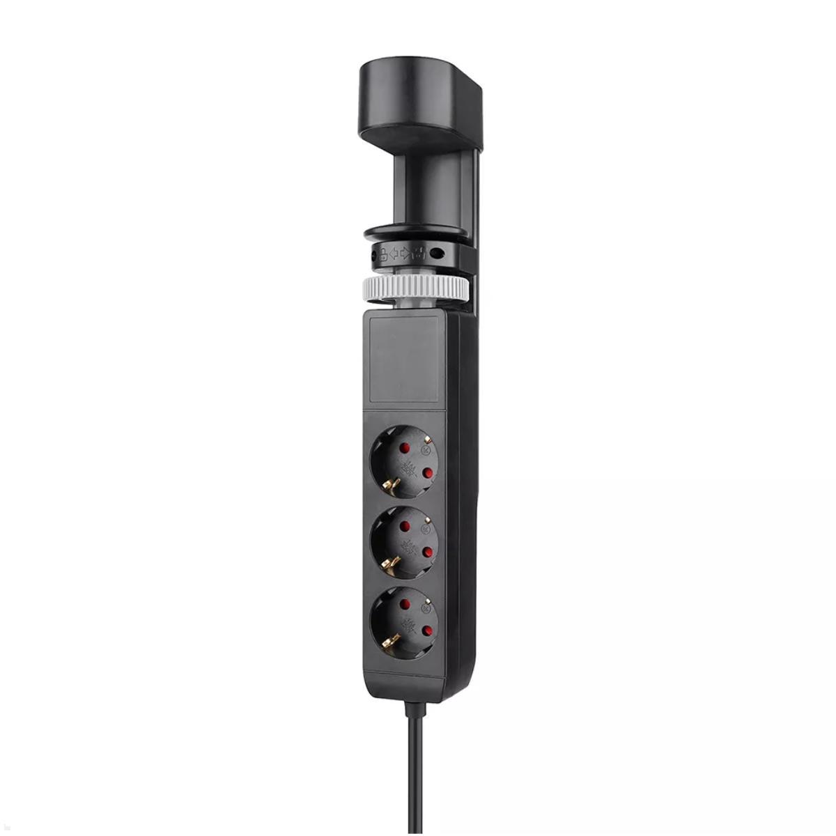 Neomounts VOLT Tischsteckdose DS22-840BL6 mit Klemme, schwarz Neomounts VOLT Tischsteckdose DS22-840BL6 mit Klemme, schwarz