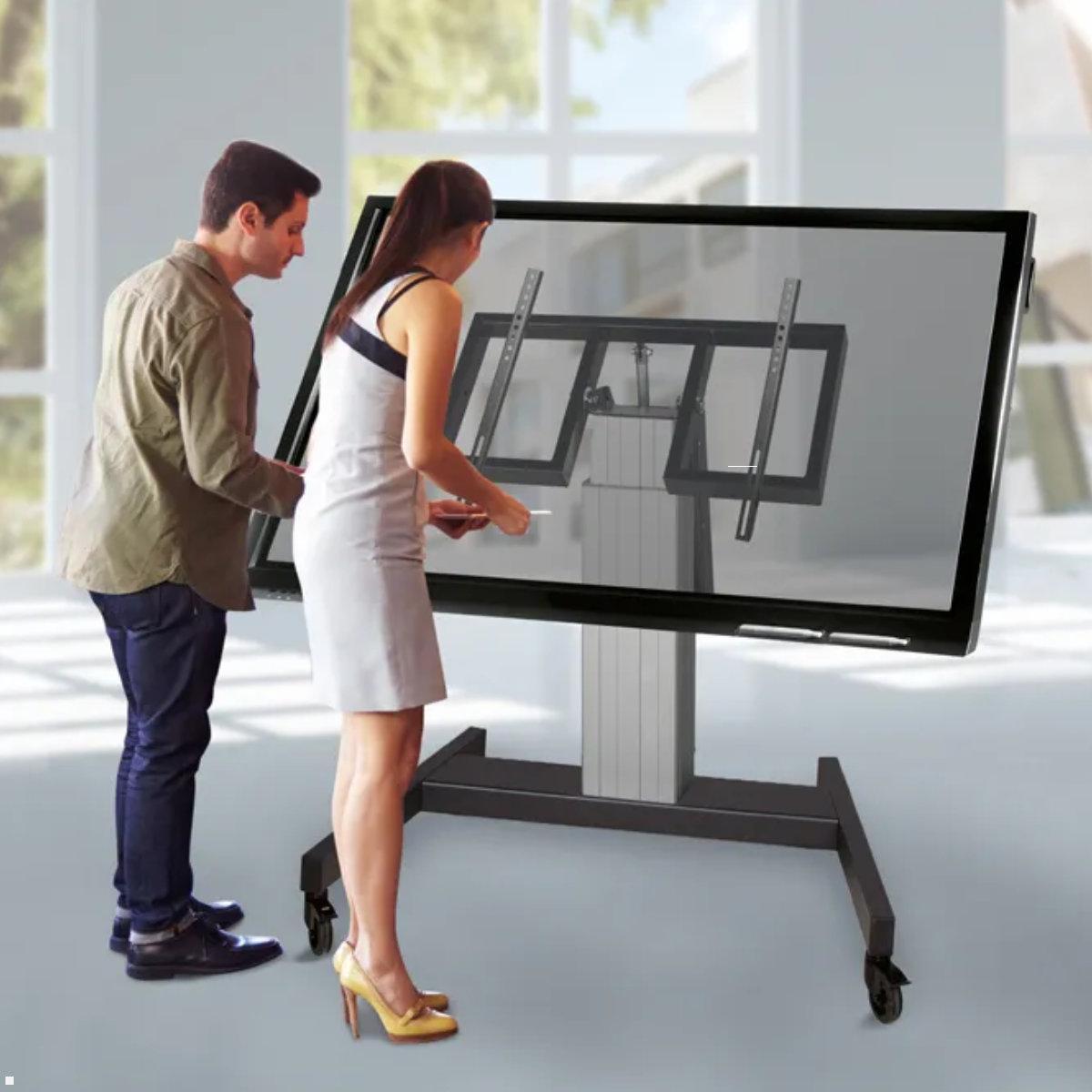 Neomounts PLASMA-M2500TSILVER Touch-Tisch/Ständer bis 100 Zoll, elektrisch, Anwendungsbeispiel Neomounts PLASMA-M2500TSILVER Touch-Tisch/Ständer bis 100 Zoll, elektrisch, Anwendungsbeispiel