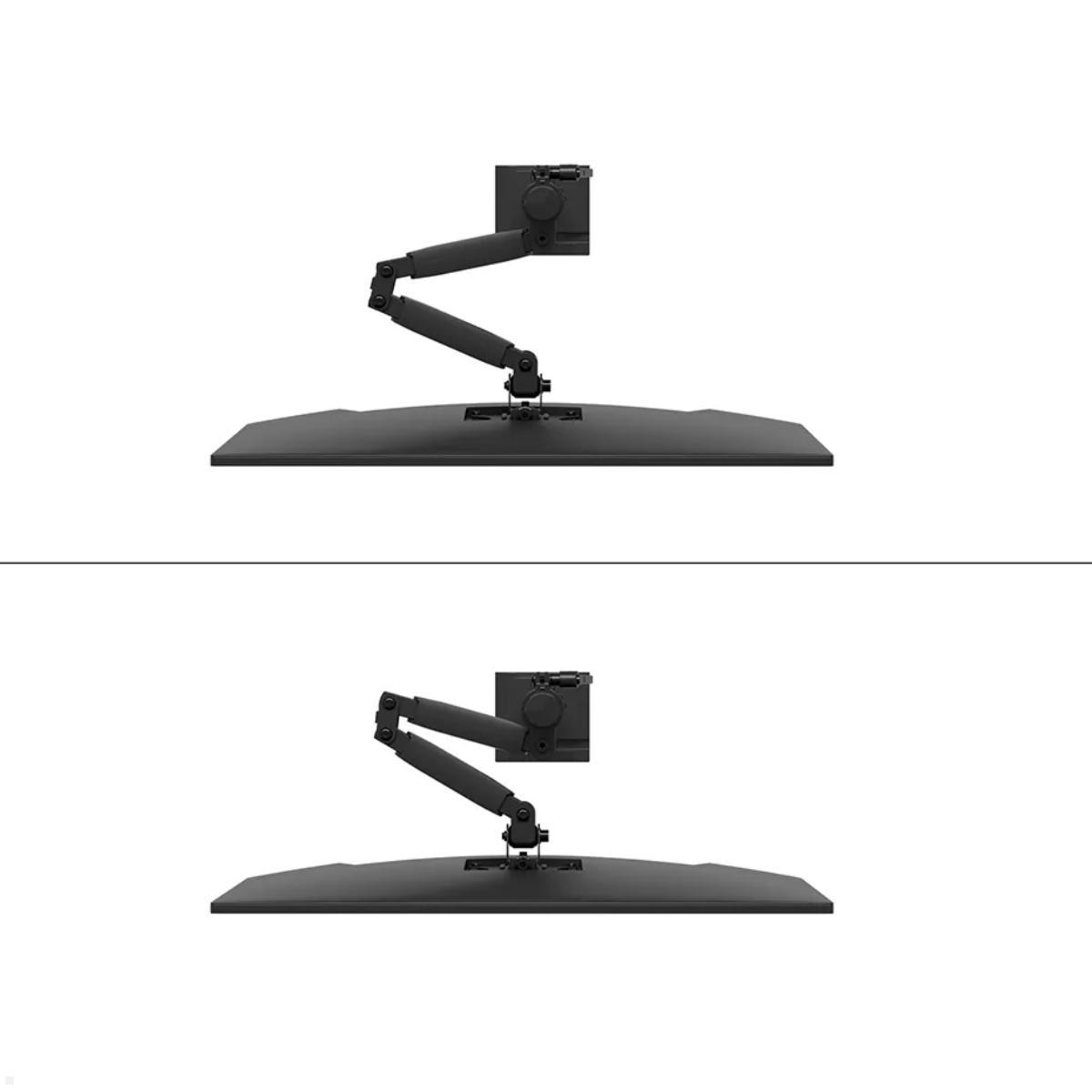 Neomounts NERO DS60-600BL1 Monitor Tischhalterung Ansicht von oben, Tiefenverstellung