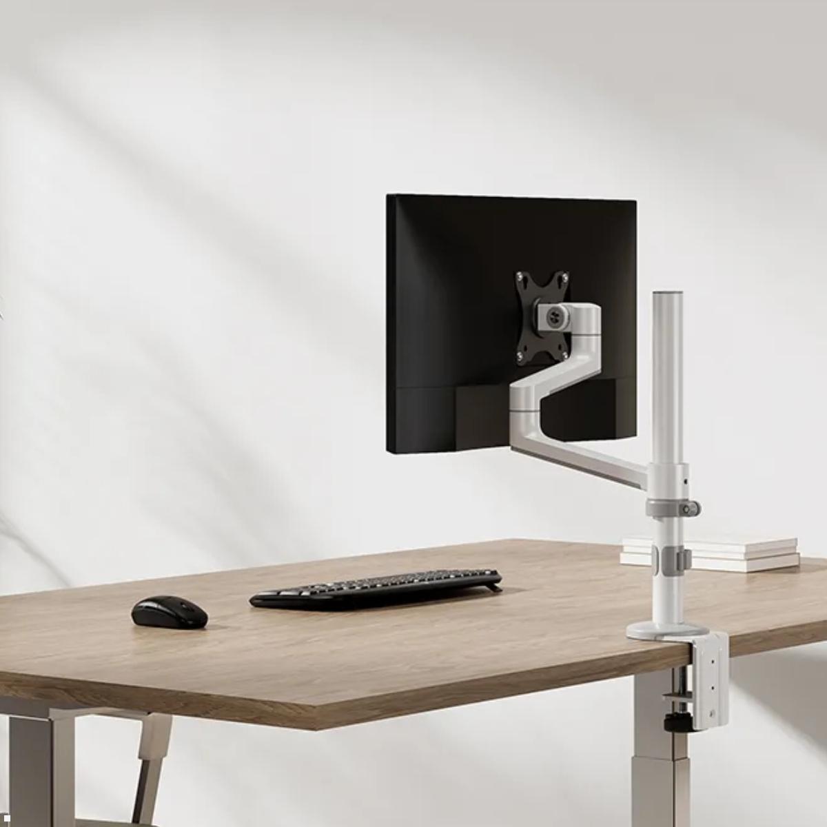 Neomounts DS60-425WH1 Monitor Tischhalterung 17-27 Zoll, weiß, Anwendungsbeispiel Neomounts DS60-425WH1 Monitor Tischhalterung 17-27 Zoll, weiß, Anwendungsbeispiel