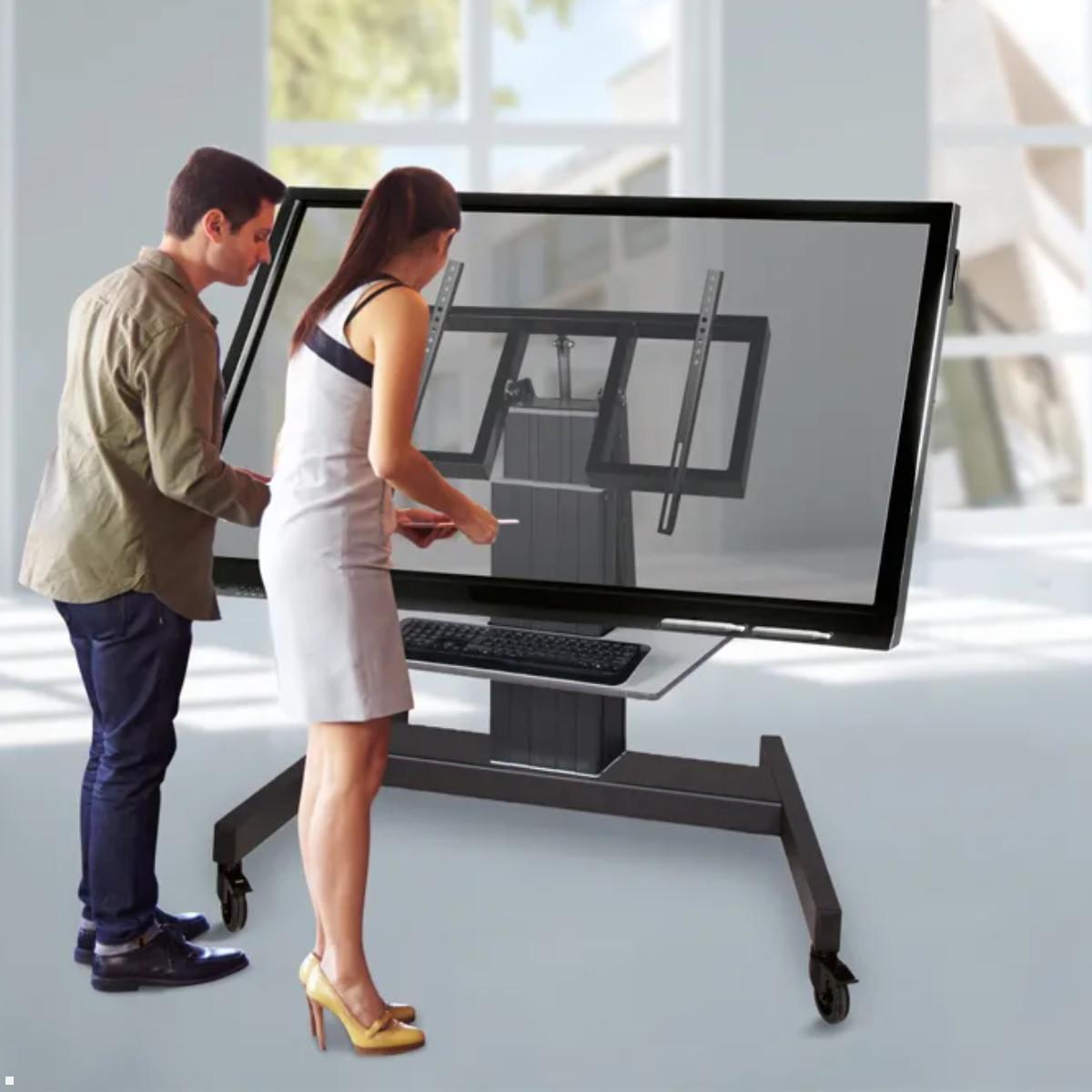 Neomounts PLASMA-M2500TBLACK Touch-Tisch/Ständer bis 100 Zoll, elektrisch, Anwendungsbeispiel Neomounts PLASMA-M2500TBLACK Touch-Tisch/Ständer bis 100 Zoll, elektrisch, Anwendungsbeispiel