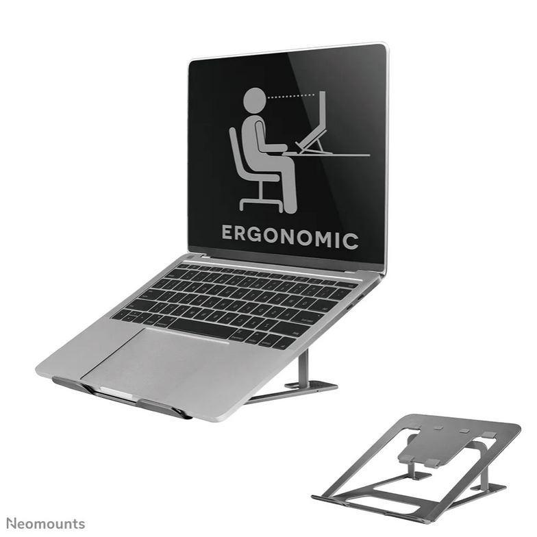 Neomounts NSLS085GREY Laptopständer bis 17 Zoll, höhenverstellbar, grau Ergonomie für Homeoffice Neomounts NSLS085GREY Laptopständer bis 17 Zoll, höhenverstellbar, grau Ergonomie für Homeoffice