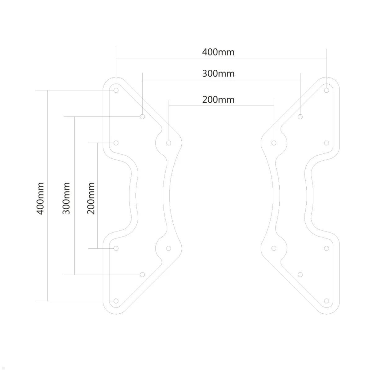 Neomounts FPMA-VESA440 VESA Adapter 200x200 auf 300x300, 400x200 oder 400x400, Skizze Neomounts FPMA-VESA440 VESA Adapter 200x200 auf 300x300, 400x200 oder 400x400, Skizze