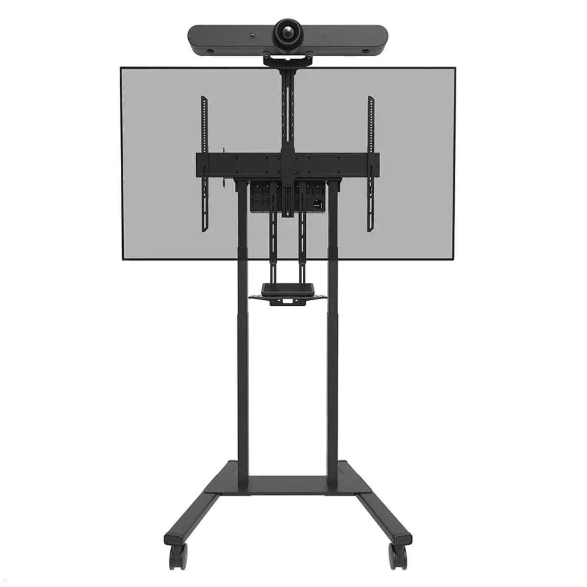 Neomounts AV1-875BL Videobar / Multimedia Halterung, schwarz Set-Up mit TV Ständer Neomounts AV1-875BL Videobar / Multimedia Halterung, schwarz Set-Up mit TV Ständer