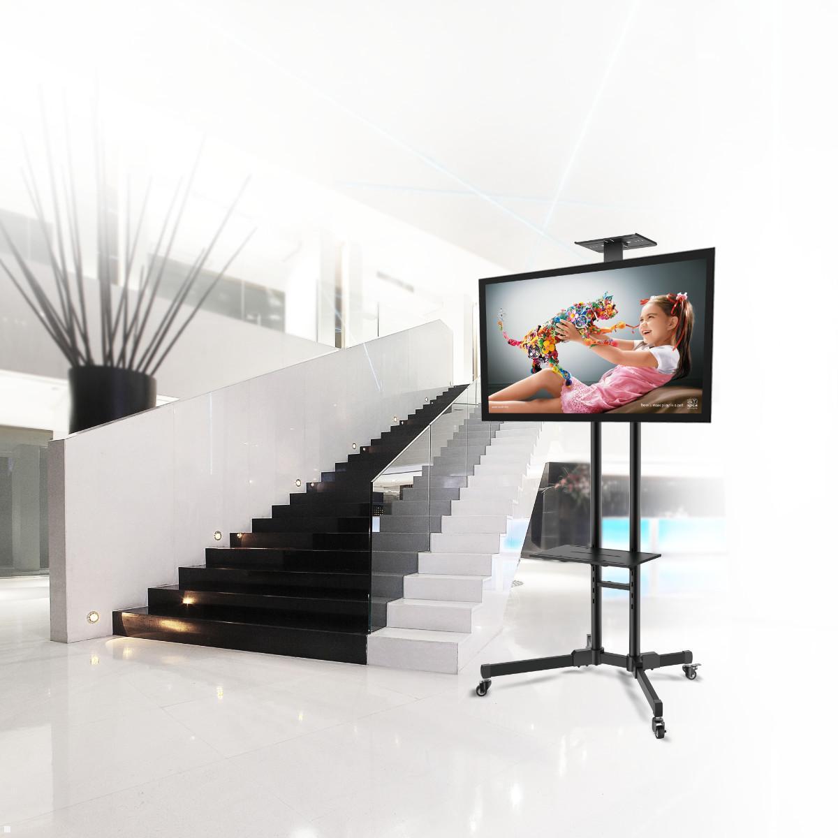 Neomounts PLASMA-M1700E mobiler Monitorständer bis 55 Zoll, Anwendung Konferenz Neomounts PLASMA-M1700E mobiler Monitorständer bis 55 Zoll, Anwendung Konferenz