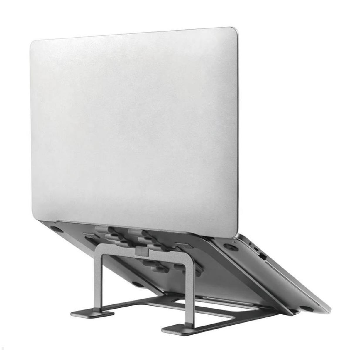 Neomounts NSLS085GREY Laptopständer bis 17 Zoll, höhenverstellbar, grau Anwendung MacBook Pro Neomounts NSLS085GREY Laptopständer bis 17 Zoll, höhenverstellbar, grau Anwendung MacBook Pro