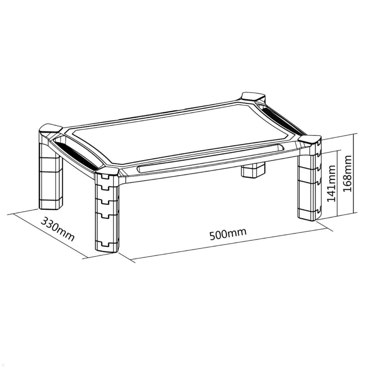 Neomounts NSMONITOR20 Tisch Monitorständer / Laptopständer, technische Zeichnung Neomounts NSMONITOR20 Tisch Monitorständer / Laptopständer, technische Zeichnung