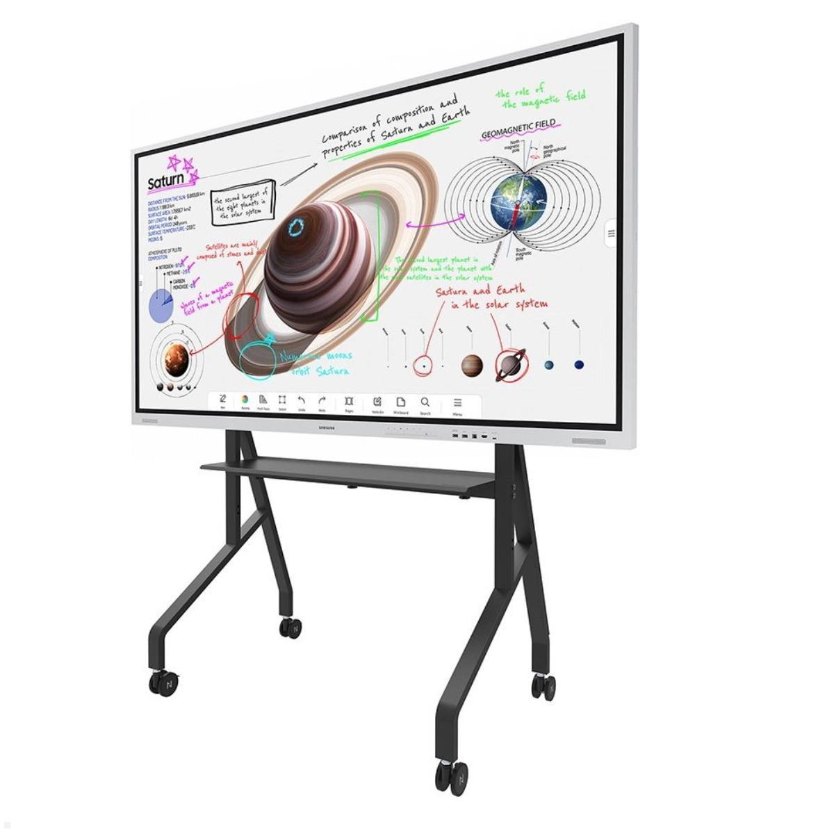 Neomounts FL50-525BL1 mobiler TV Bodenständer von 55 bis 86 Zoll, schwarz Präsentation Neomounts FL50-525BL1 mobiler TV Bodenständer von 55 bis 86 Zoll, schwarz Präsentation
