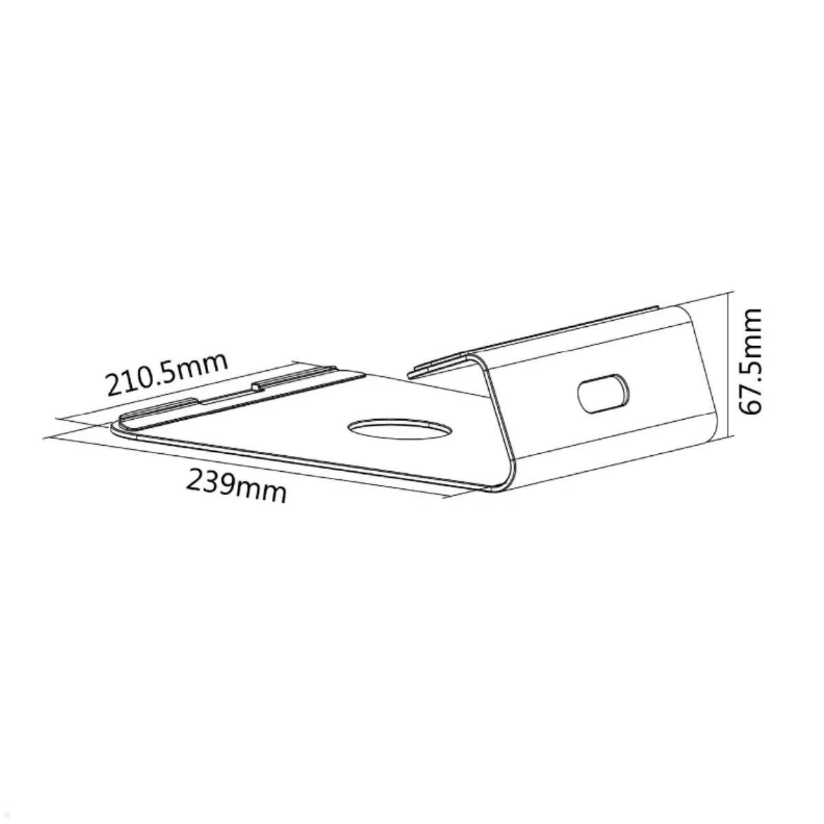 Neomounts NSLS025 Laptop Ständer, silber, technische Zeichnung Neomounts NSLS025 Laptop Ständer, silber, technische Zeichnung