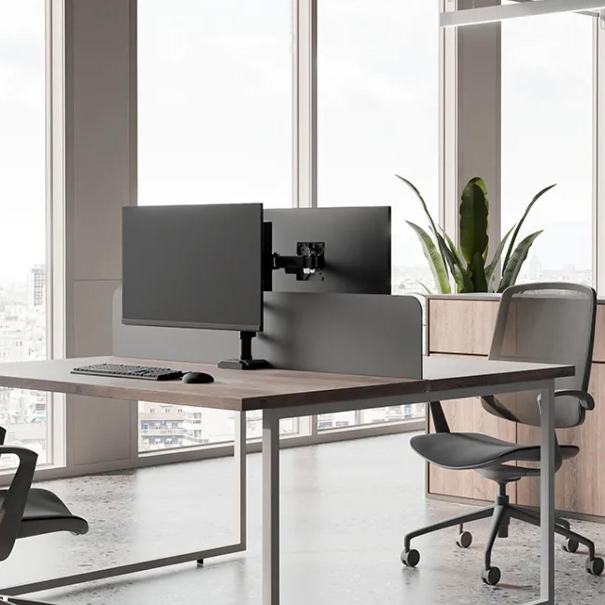Neomounts NERO DS60-600BL1 Monitor Tischhalterung 10-32 Zoll, Anwendungsbeispiel