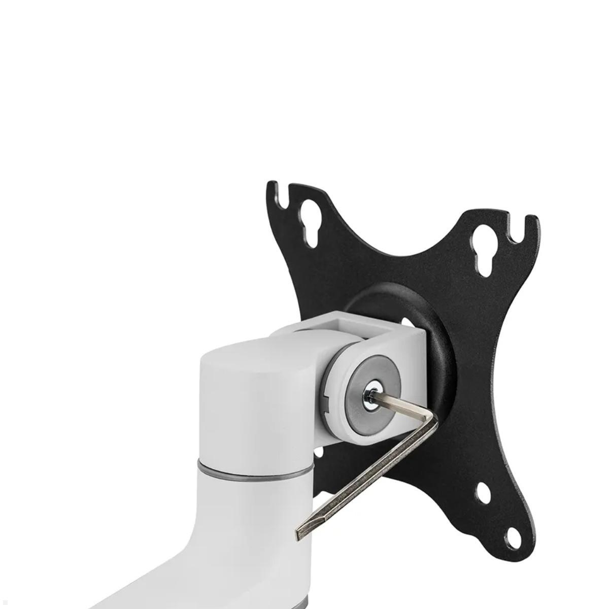 Neomounts DS60-425WH2 Monitorhalter für 2 Monitore nebeneinander bis 27 Zoll, Detailansicht Neomounts DS60-425WH2 Monitorhalter für 2 Monitore nebeneinander bis 27 Zoll, Detailansicht